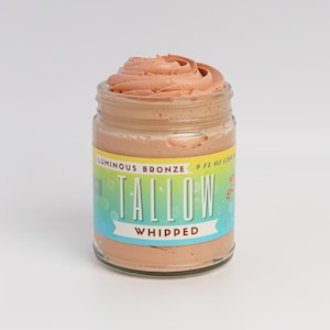Luminous Bronze Whipped Tallow Moisturizer - Natural Bronzing Body Butter with Mica