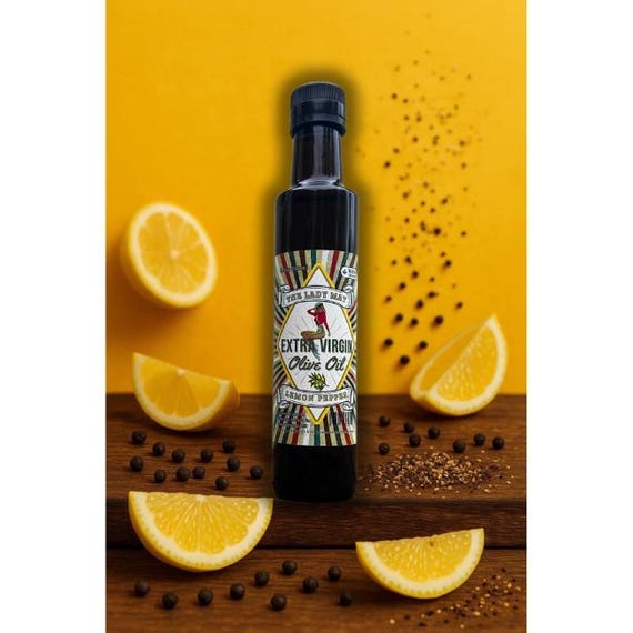 Infused Lemon Pepper Extra Virgin Olive Oil - Gourmet Flavor for Everyday Cooking