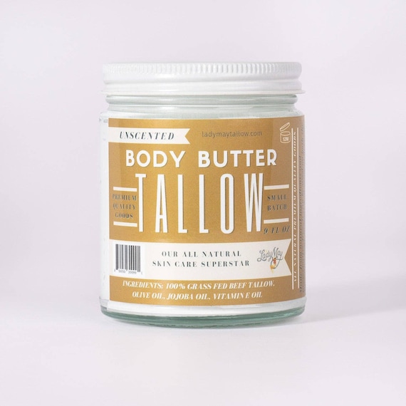 Natural Tallow Body Butter | Deeply Hydrating Skincare | Handmade Moisturizer for Body & Hands