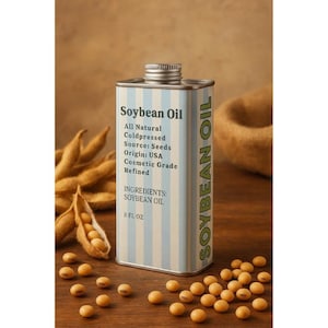 Soybean Oil -  Natural Cold-Pressed Carrier Oil for DIY Serums, Balms & Beauty