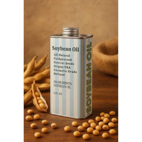 Soybean Oil -  Natural Cold-Pressed Carrier Oil for DIY Serums, Balms & Beauty
