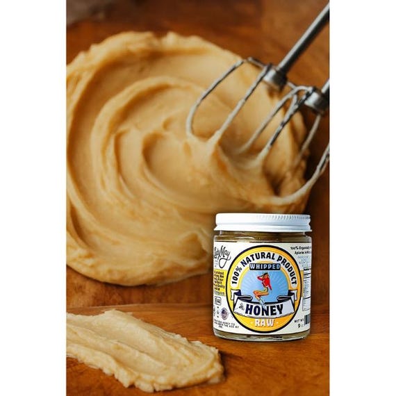 Raw Creamed Whipped Honey  - 9oz - Small Batch Honey