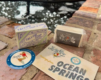 Handmade Tallow Soap Bar | Lavender Mint or Unscented | All-Natural & Eco-Friendly