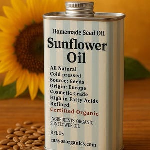 Sunflower Seed Oil  – Natural Cold-Pressed Carrier Oil for DIY Serums, Balms & Beauty