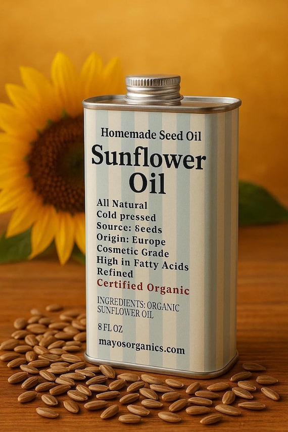 Sunflower Seed Oil  – Natural Cold-Pressed Carrier Oil for DIY Serums, Balms & Beauty