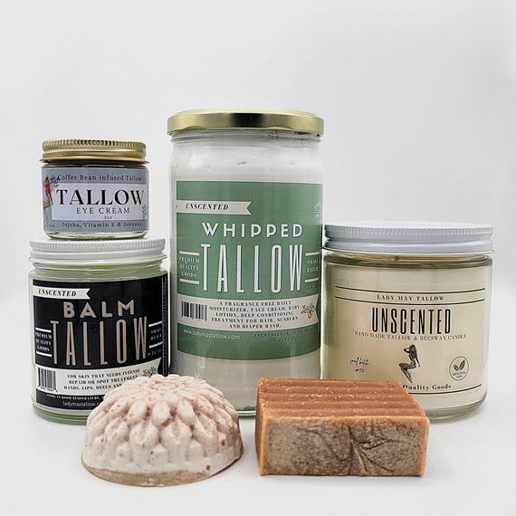 Luxury Tallow Skincare Gift Box & Candle Gift Set- Deluxe Kit