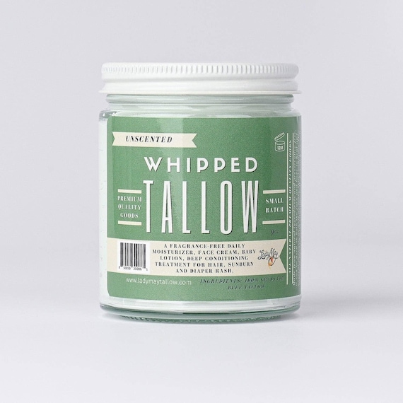 Pure Whipped Tallow | Unscented | Deep Hydration for Face & Body