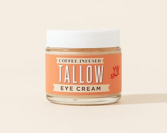 Lady May Coffee-Infused Tallow Eye Cream – Grass-Fed Beef Tallow & Jojoba