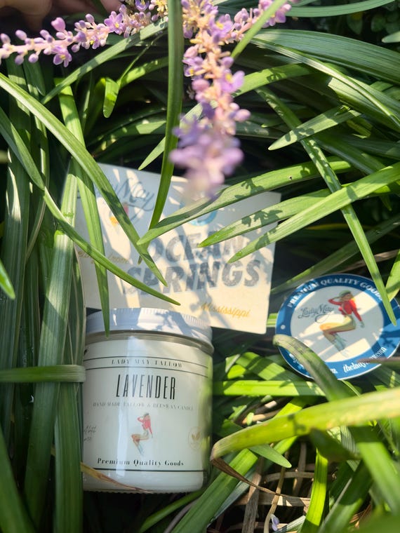 Clean-Burning Lavender, Tallow & Beeswax Candle  | Hand-Poured
