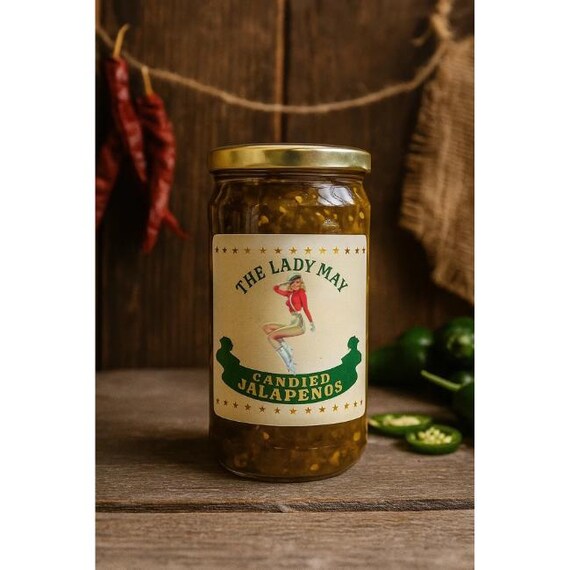 Southern Sweet Heat Candied Jalapenos |16oz Jar| Small Batch, All natural