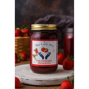 ストロベリージャム、16オンス、The Lady Mayの高品質商品