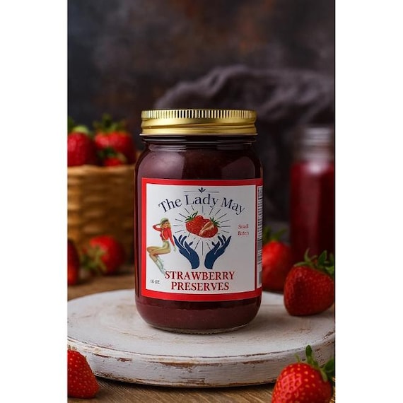Southern Strawberry Preserves |16oz| Small Batch, All Natural