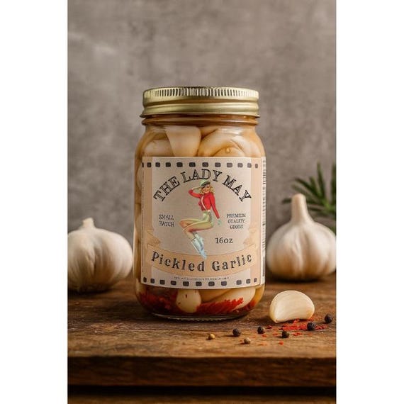 Southern Pickled Garlic |16oz Jar| Small Batch, All natural
