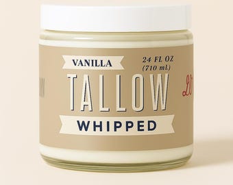 Vanilla Whipped Tallow Face and Body Moisturizer – Grass-Fed Beef Tallow