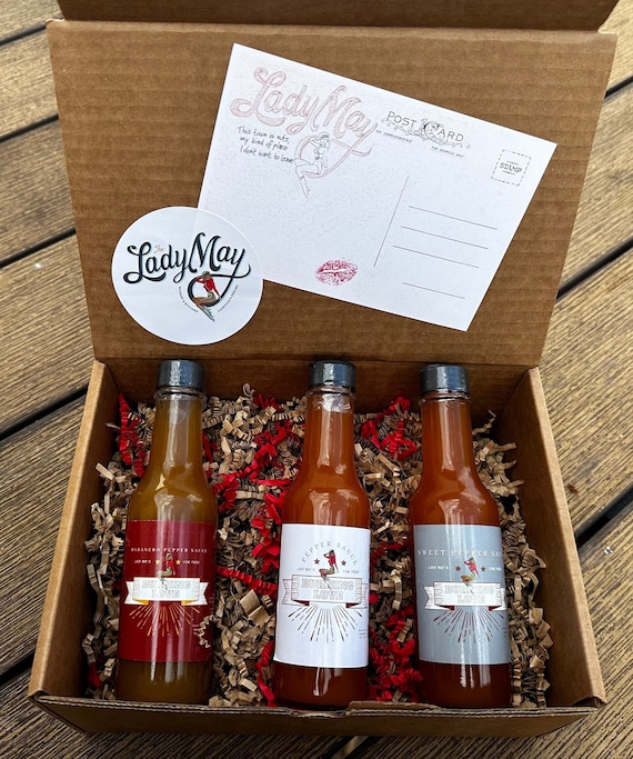 Gourmet Hot Sauce Sampler – 3 Flavor Gift Box – Sweet Heat, Habanero, Original