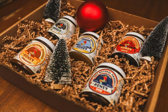 Honey for Your Honey Gift Box – 5 Gourmet Flavored Honeys