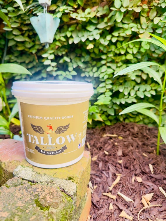 2 lb Natural Beef Tallow | Unscented Tallow for Soap Making, Candles, and More