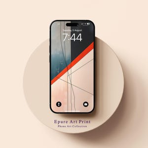 Modern Minimalist Abstract Art iPhone Wallpaper一Aesthetic Design for Instant Phone Styling