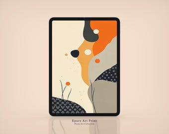 Geometric Boho iPad Wallpaper: Minimalist Abstract Design (Digital Download)