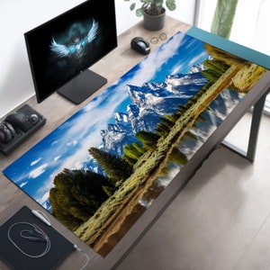 Grand Teton Nationalpark Große Schreibtischmatte Ästhetische Natur Mausunterlage