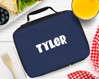 Custom Color Lunchbox with Name Lunch Bag for Back to School Lunch Box for Kid Lunch Ideas for Summer Camp Bag Personalized Daycare Bag Tote