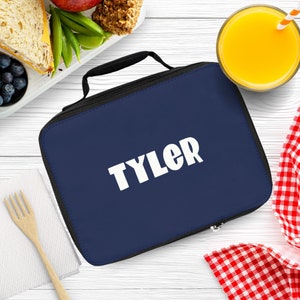 Custom Color Lunchbox with Name Lunch Bag for Back to School Lunch Box for Kid Lunch Ideas for Summer Camp Bag Personalized Daycare Bag Tote
