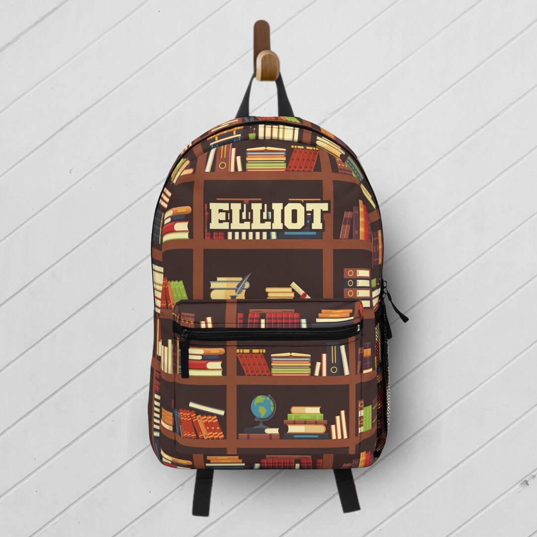 Library Back Pack Personalized Library Bookshelf Backpack: Waterproof Book Lover Gift - Etsy