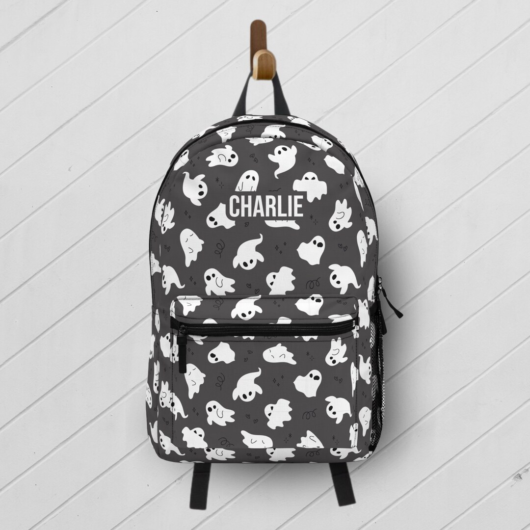 Personalized Ghost Backpack, Spooky Halloween Book Bag - Etsy