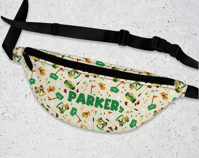 Personalized Golf Fanny Pack: Custom Name Crossbody Belt Bag