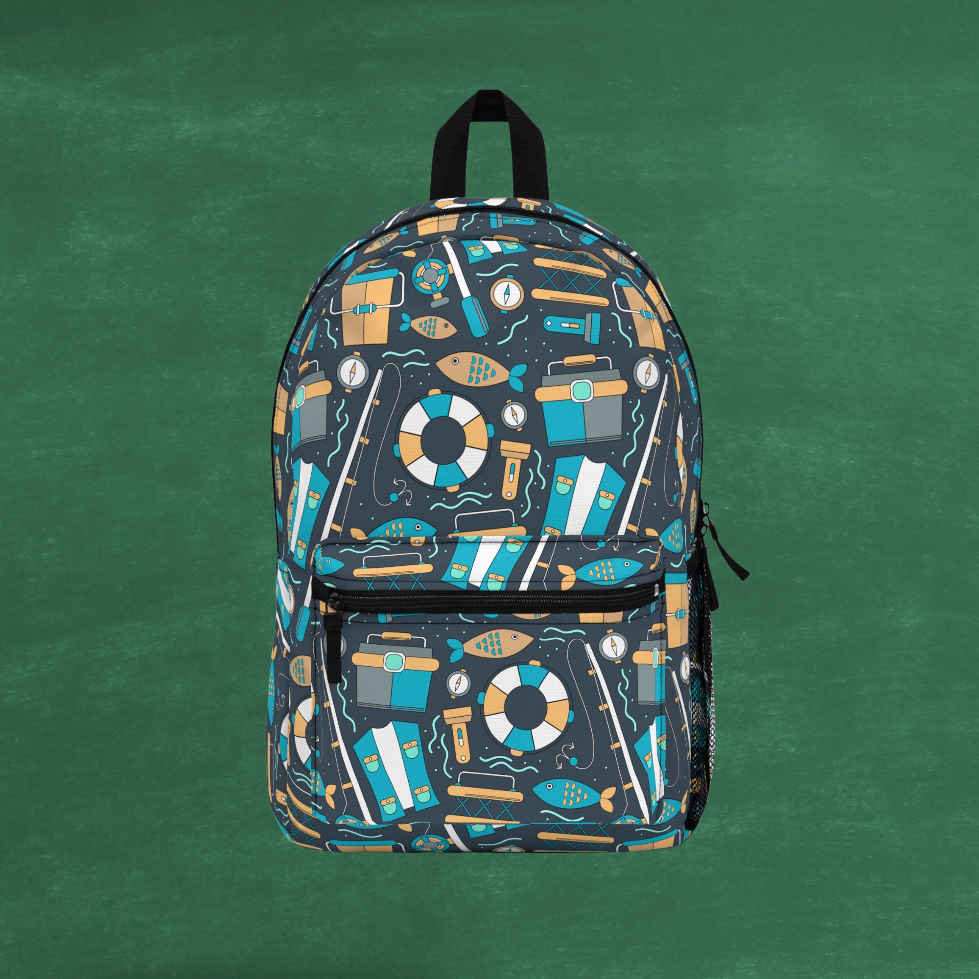 Fish Backpack for Kids, Fishing Backpack, Personal Backpack for School, Fishing  Backpack for Boys, Kids School Bookbag, Fish School Bag 