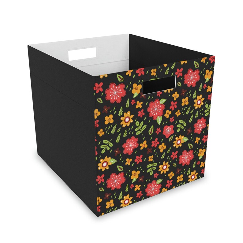 Retro Flowers Bedroom Storage Box Foldable Storage Box Felt Etsy