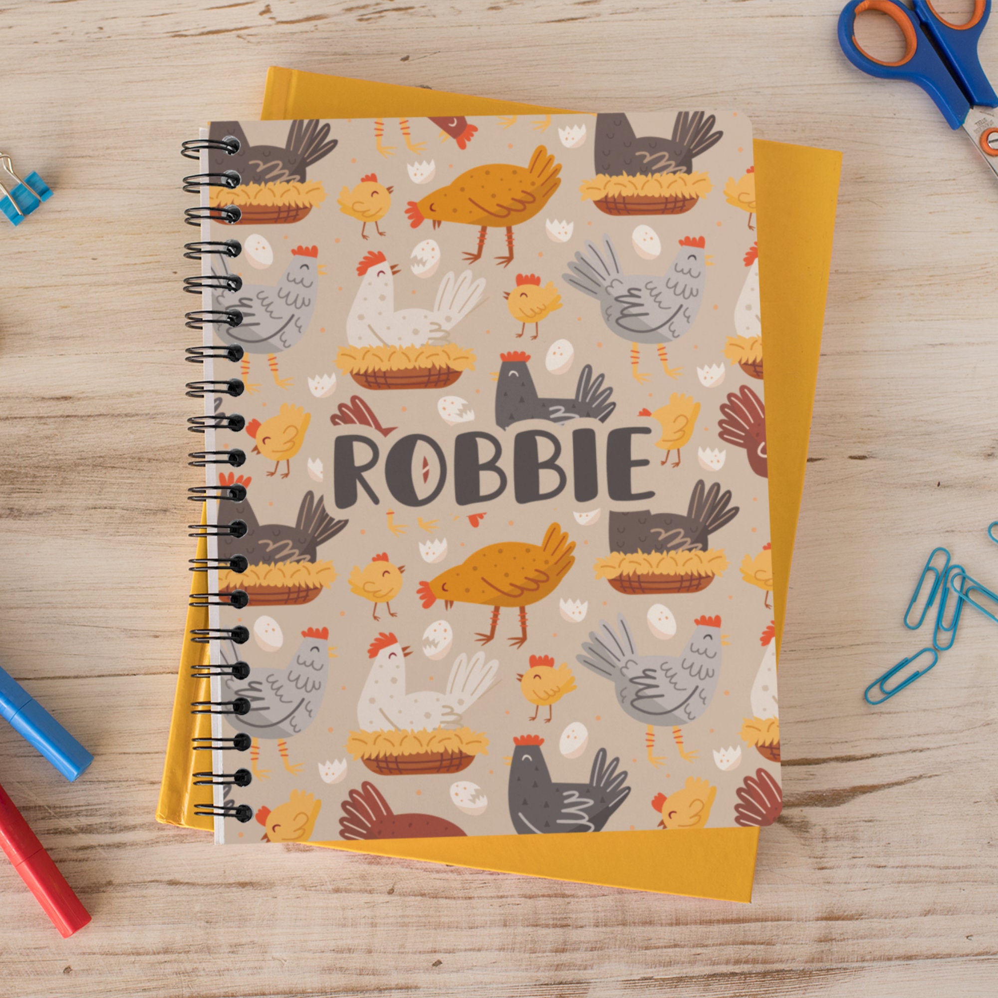 Personalized Chicken Notebook: Custom Kid's Journal - Etsy
