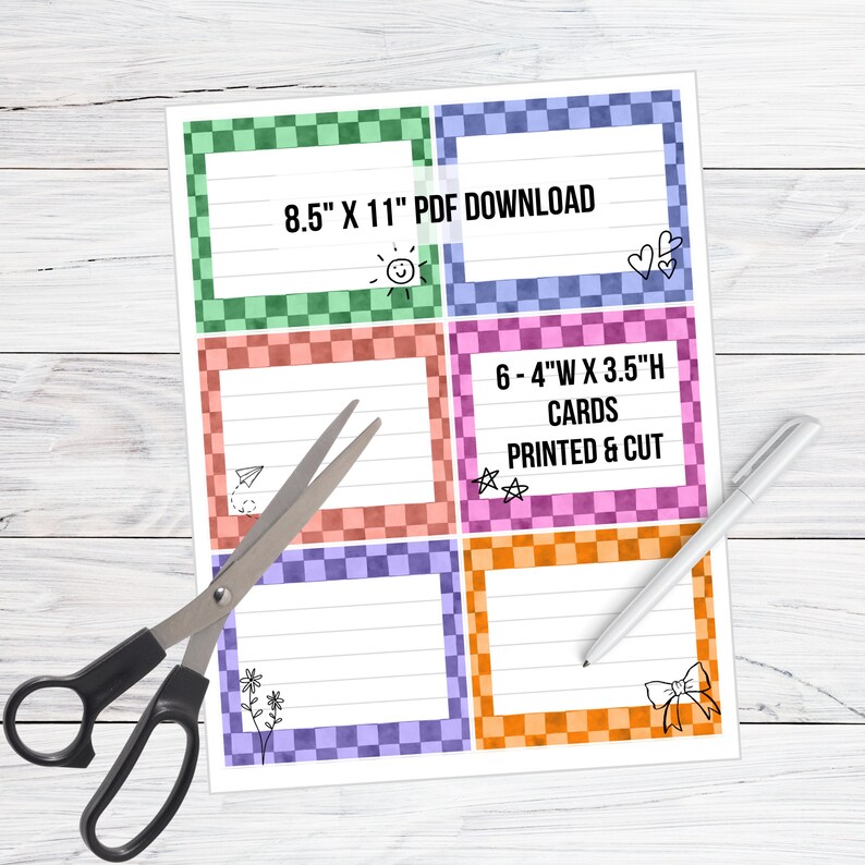 Note Checkerboard Checkerboard Lunchbox Note Printable for Kids (PDF) - Etsy