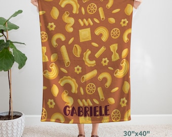 Personalized Pasta Blanket, Italian Food Lover Gift
