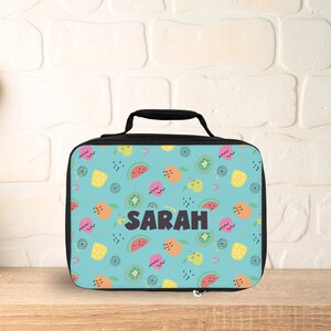 Personalizable Fruit Lunchbox, Kids School Lunch Bag, Insulated Lunchbox Custom Name Lunchbox Toddler, Daycare Lunchbox, Back to School Gift