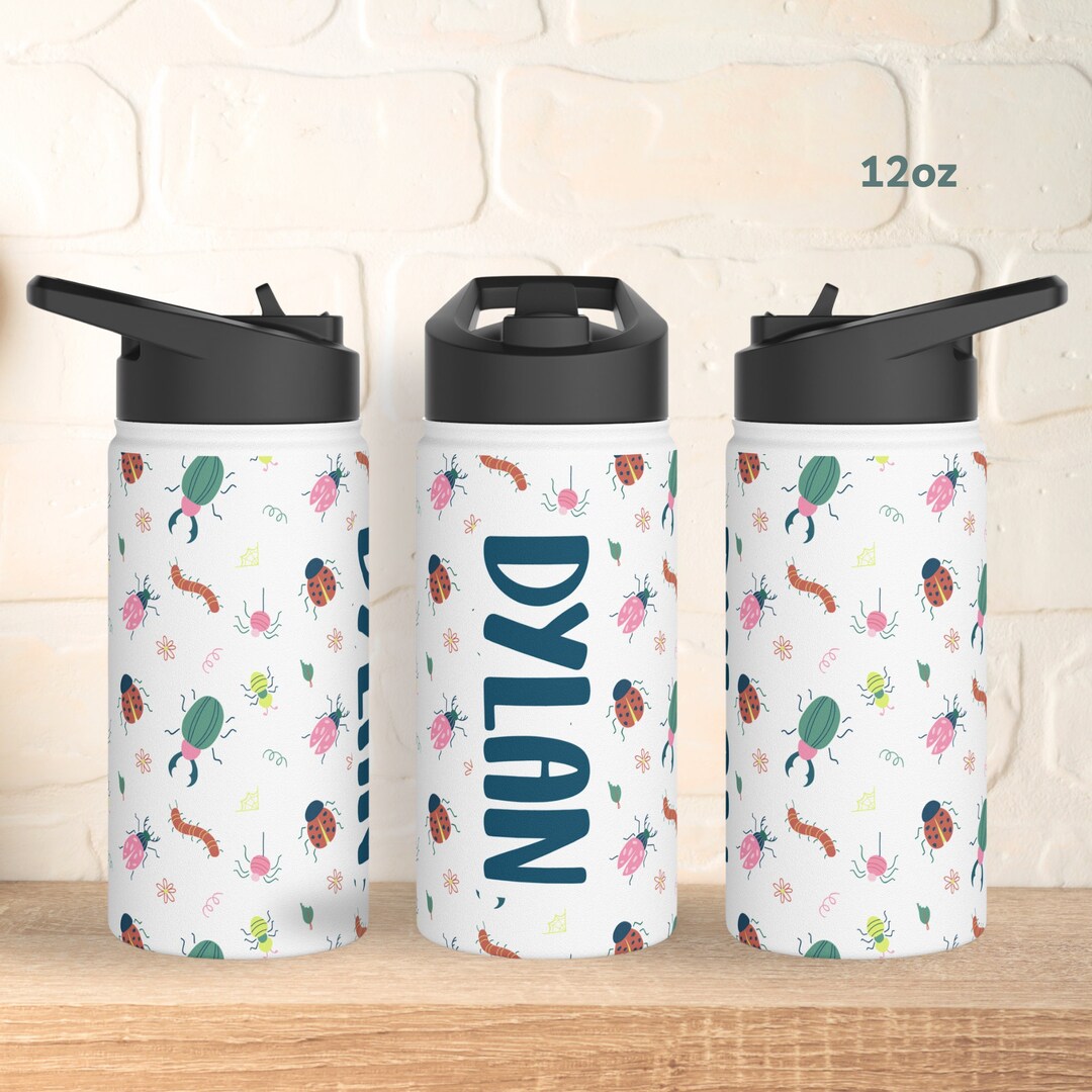 Personalized Bug Water Bottle / Bug Kids Stainless Steel Water Bottle ...