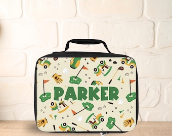 Personalized Golf Lunch Box, Insulated Kids Lunch Bag
