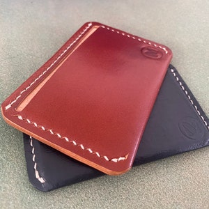 Portafoglio minimalista porta carte sottile in pelle fatto a mano