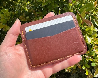 Minimalist Kangaroo Leather Card Holder Wallet Handmade