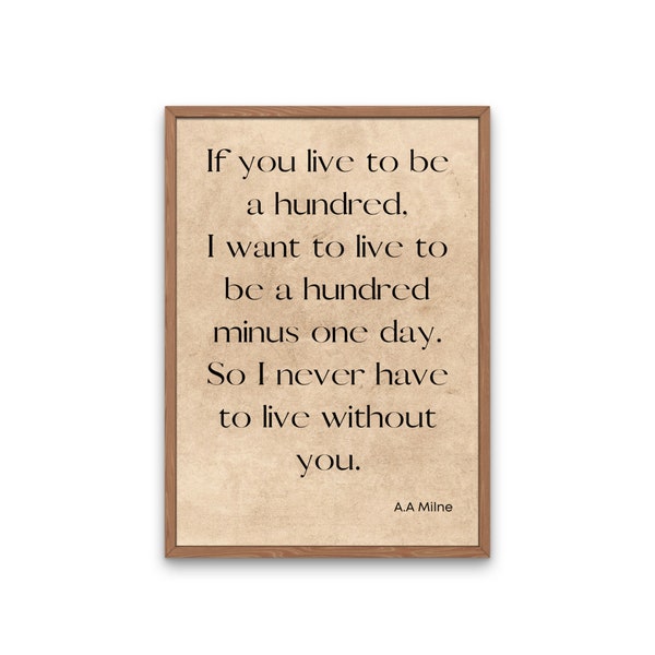 Aa Milne Quote Download - Etsy