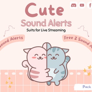 Twitch sound alerts | Cute audio alerts | Discord background music | Facebook notifications audio transitions | sound effects |vtuber asset