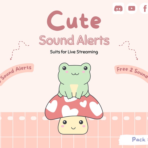 Twitch sound alerts | Cute audio alerts 2 | Discord background music | Facebook notifications audio transitions |sound effects |vtuber asset