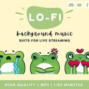 Lofi background music for Twitch live streaming | Discord sound alerts | Cute and calm music audio for streamers | Vtuber asset | Chill BGM