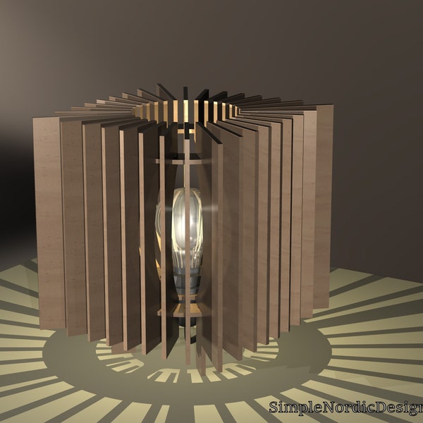 Cube Table Lamp Shade, DXF SVG Laser Cut Files, 4mm or 3mm Material