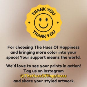 a thank card with a smiley face on it