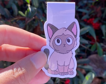 Magnetiskt bokmärke för katter, sött kawaii-bokmärke, unika bokmärken för kvinnor, presenter till läsare