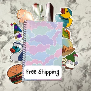 Reusable Sticker Book, Sticker Collecting Organizer, Sticker Album Storage Book, Advent Gift, Notebook, Choose Your Design and Size