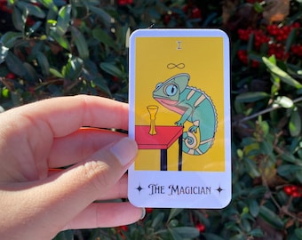Sticker carte tarot, stickers tarot, stickers sorcière, jeu de tarot unique