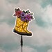 Spring Sticker, Rain Boots Sticker, Rain Boots With Flowers Sticker ...