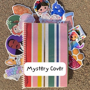 Reusable Sticker Book with Mystery Cover, Sticker Collecting Organizer, Sticker Album Storage Book, Notebook, Choose Your Design and Size